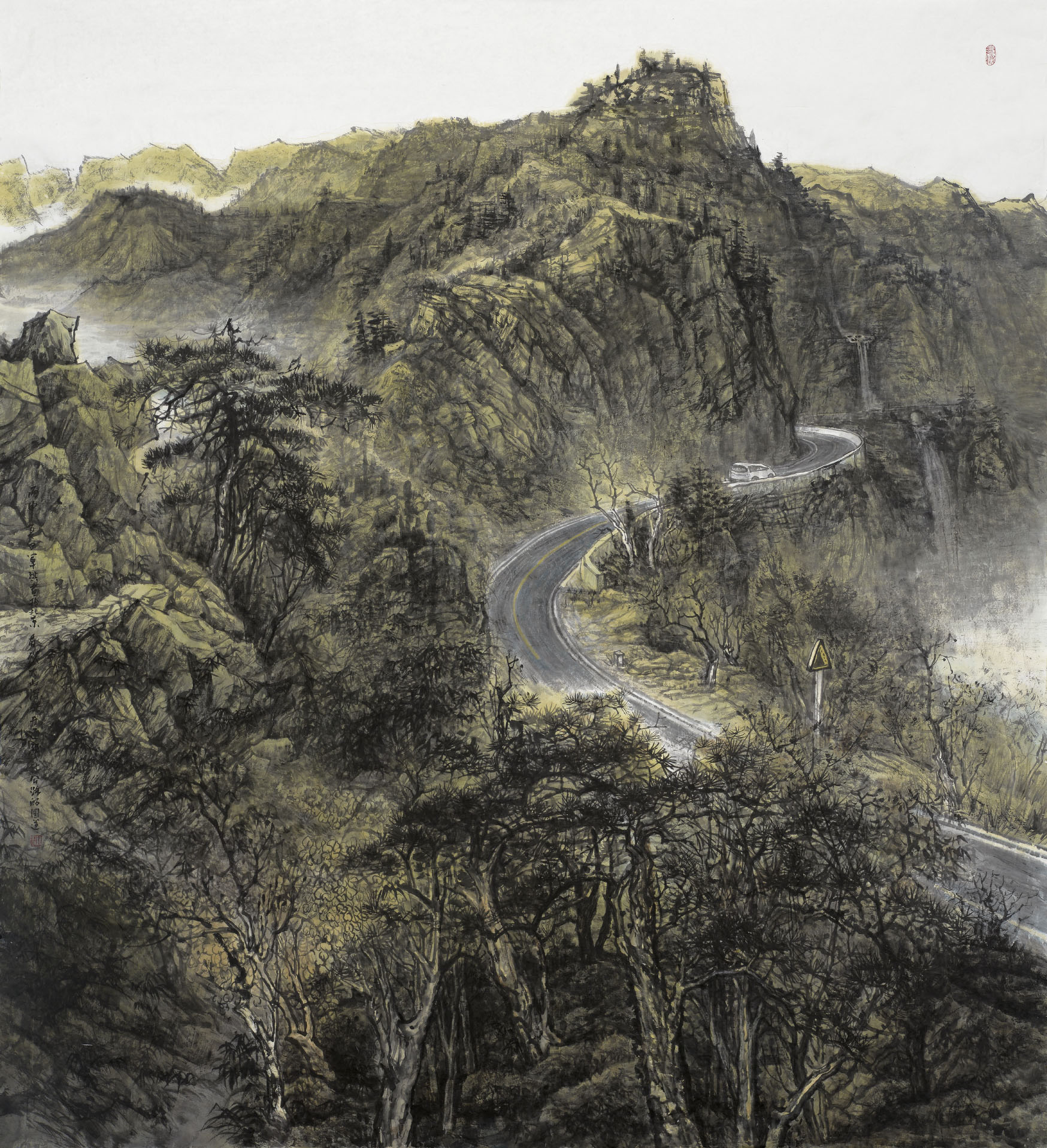 通向远方的路（中国画 230x197cm 陈军琪画于2016年）副本.jpg